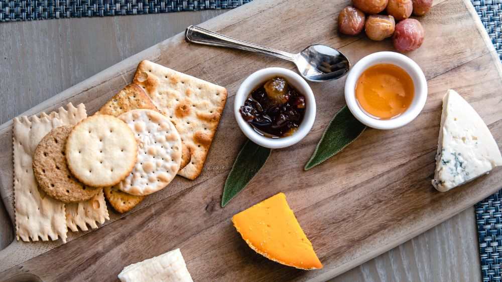 Charcuterie food on a plate