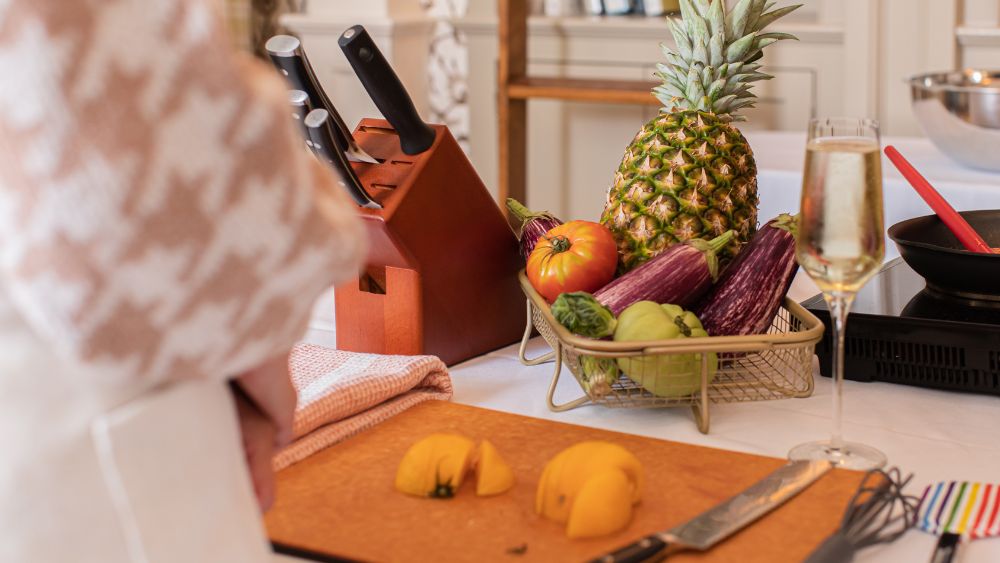 Fruit on a cut board