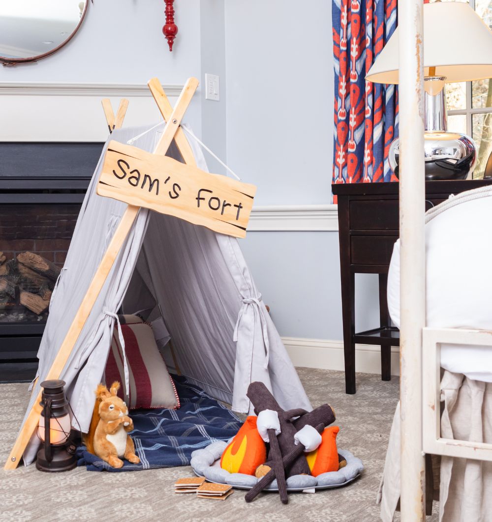 Kid fort at the Inn at Hastings Park